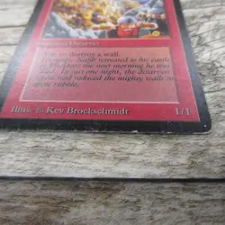 Magic The Gathering MTG Dwarven Demolition Team Beta Limited Ed HP Fair Ungraded - Image 3