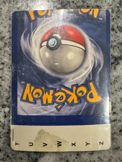 Non Factory Cut NFC Pokemon 1999 Fossil Holo Raichu with large exposed holo area - Image 5