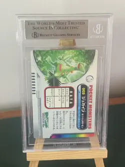 Pokemon 2004 Sceptile Full Art Bandai Carddass Zukan Holo BGS 8.5 NM Graded - Image 2