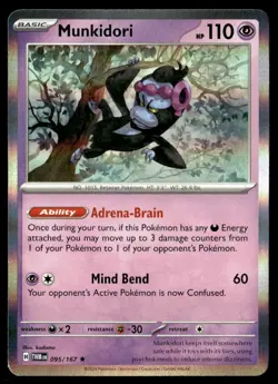 2024 Scarlet & Violet Series - Twilight Masquerade Munkidori Rare #95 - Image 1