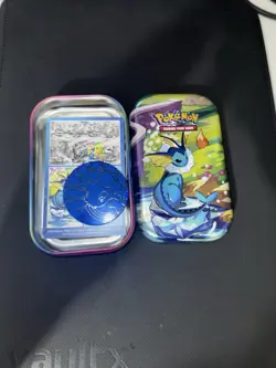Pokemon TCG: Scarlet & Violet-Prismatic Evolutions Mini Tin - Vaporeon (Empty) - Image 1