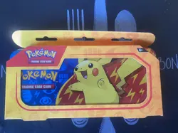 Pokemon 2023 Back To School Pencil Box - Pikachu - With 2 Sealed Booster Packs - Image 1