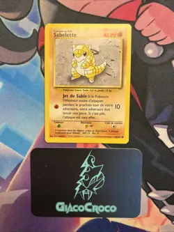 Carte Pokemon Francais Wizard Set De Base Sabelette 62/102 Edition 2 Unlimited - Image 1