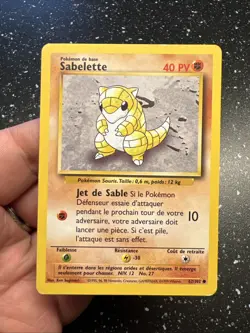 Carte Pokemon Francais Wizard Set De Base Sabelette 62/102 Edition 2 Unlimited - Image 2