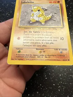 Carte Pokemon Francais Wizard Set De Base Sabelette 62/102 Edition 2 Unlimited - Image 5