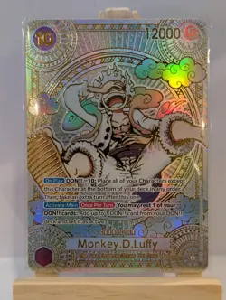 Monkey D Luffy Gear 5 Golden Rare High Quality Custom Card One Piece OP05-119 - Image 2