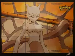 1999 Pokemon The 1st Movie Mewtwo Sticker Puzzle Chase Card Set (9) Black Logo - Image 1