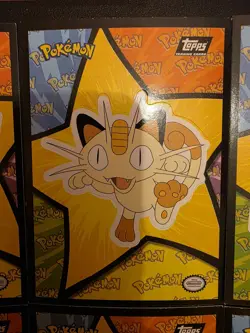 1999 Pokemon The 1st Movie Mewtwo Sticker Puzzle Chase Card Set (9) Black Logo - Image 4