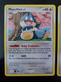 x2 Munchlax 68/100 Pokemon TCG Card Diamond Pearl Majestic Dawn Near Mint NM - Image 2