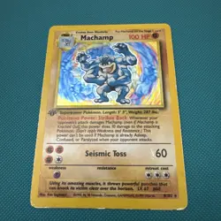 Pokemon TCG Machamp First Edition 8/102 Base Set Holo Rare Card LP/NM - Image 1