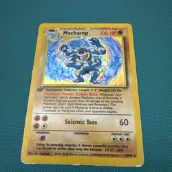 Pokemon TCG Machamp First Edition 8/102 Base Set Holo Rare Card LP/NM - Image 4