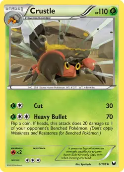 Crustle 8/108 Dark Explorers Pokemon Card NM - Image 1