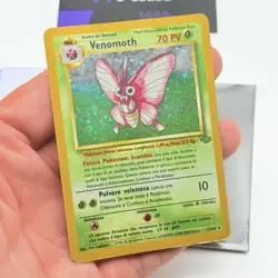 CARTA POKEMON CARD - VENOMOTH HOLO 13/64 - ITA - JUNGLE UNLIMITED - PLAYED -POOR - Image 2