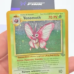 CARTA POKEMON CARD - VENOMOTH HOLO 13/64 - ITA - JUNGLE UNLIMITED - PLAYED -POOR - Image 3