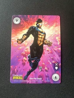 INVINCIBLE OVERPOWER CARD NM NYCC NYCC GIVEAWAY PROMO PROMOTIONAL 2025 w/ Sleeve - Image 1