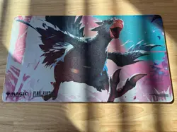 MTG - Final Fantasy Traveling Black Chocobo HoloFoil - New Ultra Pro Playmat - Image 2