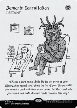 Non-Foil Demonic Consultation, MTG Secret Lair Encyclopedia Countdown Kit Magic - Image 1