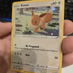Eevee SWSH190 Black Star Promo Cute Above Head HD Holo Swirl 🌀 NM Pokemon - Image 2