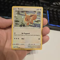 Eevee SWSH190 Black Star Promo Cute Above Head HD Holo Swirl 🌀 NM Pokemon - Image 3