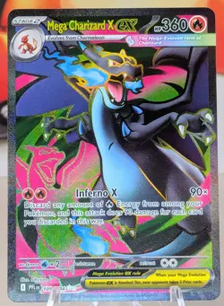 Pokemon Mega Charizard X Ex 109/094 Mega Evolution: Phantasmal Flames Near Mint - Image 1