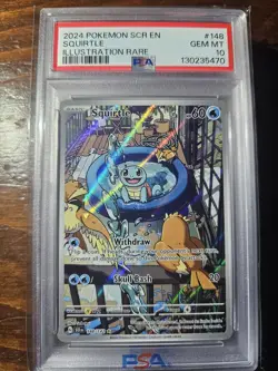 POKEMON PSA 10 SV Stellar Crown Squirtle 148/142 Illustration Rare *2126 - Image 1