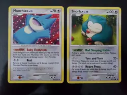 Munchlax 69/111 Snorlax 81/111 Pokemon TCG Platinum Rising Rivals Very LP-NM - Image 1
