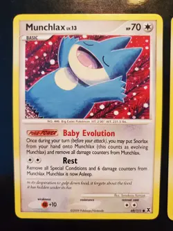 Munchlax 69/111 Snorlax 81/111 Pokemon TCG Platinum Rising Rivals Very LP-NM - Image 2