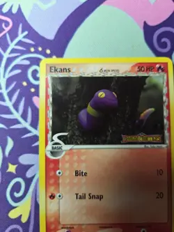 Pokemon TCG EX Dragon Frontiers Ekans (Delta Species) 47/101 Reverse Holo NM - Image 2