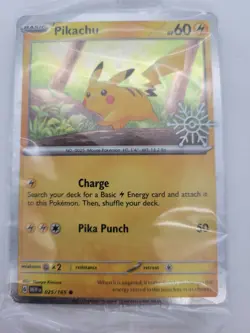 Sealed Pokemon TCG Snowflake Stamped Pikachu Holiday Calendar 025/165 Promo Card - Image 1