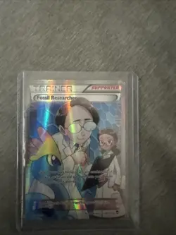 Pokemon Fossil Researcher Full Art Holo Card 110/111 XY Furious Fists LP - Image 1