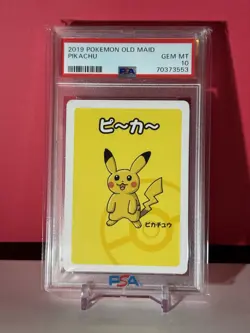 PSA 10 GEM MINT Pikachu Old Maid 2019 Japanese Pokemon Card - Image 1