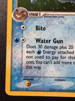 Vaporeon 6/17 POP Series 3 Promo Pokemon Card Holo Foil Rare Near Mint - Image 5