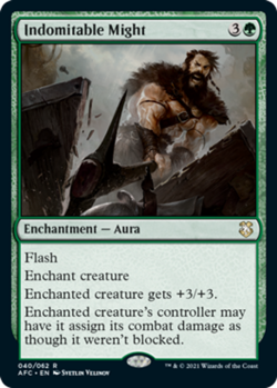 x1 Indomitable Might R MTG Commander Adventures in the Forgotten Realms M/NM, En - Image 1