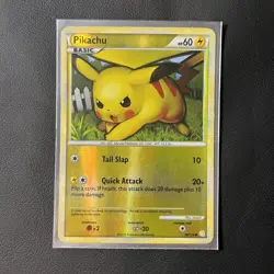 Pikachu 78/123 Reverse Holo HeartGold SoulSilver Pokemon Card Moderately Played - Image 1