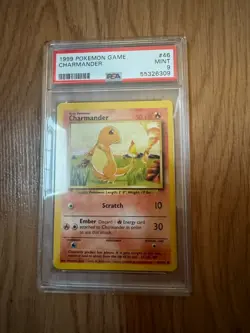 1999 Pokemon Game Base Set #46 Charmander PSA 9 MINT - Image 1