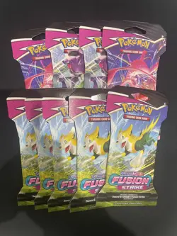 9 x Pokemon Fusion Strike Sleeved Booster Pack - Brand New - Image 1