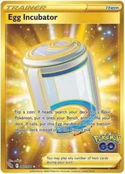 Pokemon TCG: Egg Incubator 087/078 Pokemon Go Gold Secret Rare Trainer - Image 1