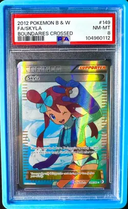 Skyla (149 Full Art) 149/149 Boundaries Crossed Holo Pokemon 2012 PSA 8 - Image 1