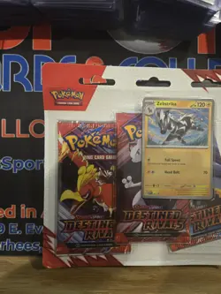 Destined Rivals 3 Pack Blister Pokemon TCG - Zebstrika Promo - Image 2