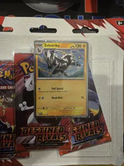 Destined Rivals 3 Pack Blister Pokemon TCG - Zebstrika Promo - Image 5