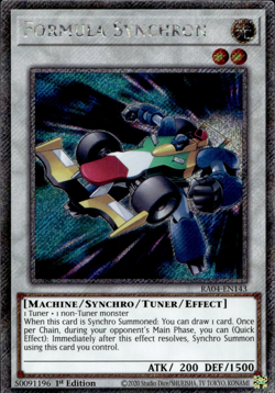 Formula Synchron - Platinum Secret Rare 1st Edition RA04-EN143 - NM - YuGiOh - Image 1