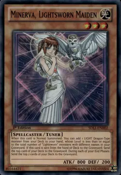 Minerva, Lightsworn Maiden 1st Ed Super Rare SDLI-EN002 Yu-Gi-Oh! - Image 1