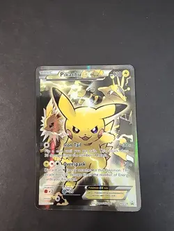Pokemon Pikachu EX Holo Black Star Promo Card XY124 English, LP Condition - Image 1