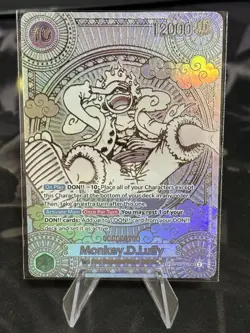 Monkey D Luffy Gear 5 Silver Rare High Quality Custom Card One Piece OP05-119 - Image 1