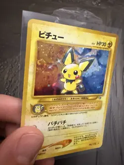 Pokemon Pichu TCG Holo Card No.172 Neo Genesis Japanese Edition Swirl - Image 3