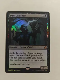 MTG Magic the Gathering Dark Confidant (71/573) Ravnica Remastered LP FOIL - Image 1