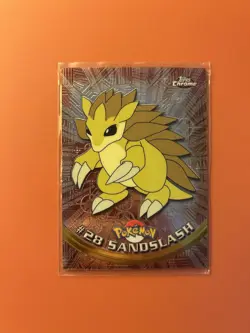 2000 Topps Chrome Pokemon TV Series 1 Sandslash Base #28 Vintage Rare NM - Image 1