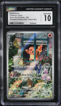2023 Pokemon SV Black Star Promo Obsidian Flames ETB Charmander #44 CGC 10 GEM - Image 1
