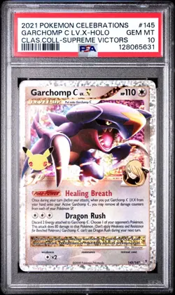 2021 POKEMON CELEBRATIONS CLASSIC COLLECTION #145 GARCHOMP C LV.X-HOLO PSA 10 - Image 1