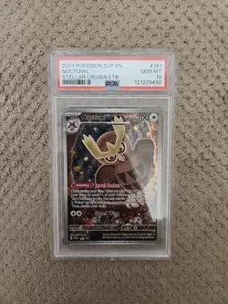 Pokemon TCG Stellar Crown Noctowl Illustration Rare ETB Promo #SVP 141 (PSA-10) - Image 1